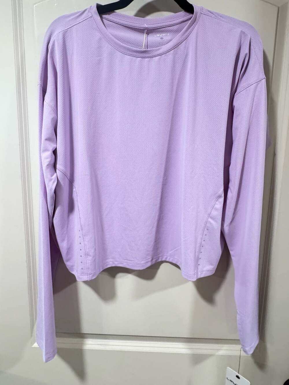 Lilac Performance Long Sleeve Tee Thumbhole Athleisure Activewear